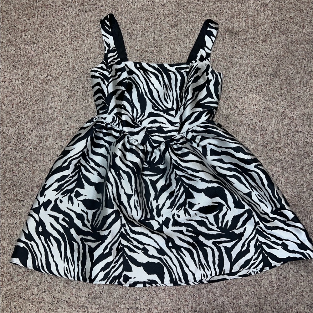 Zebra print fit and flare